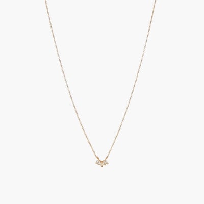 Collier pendentif pétales de zircon - argent garanti 925 BALABOOSTE