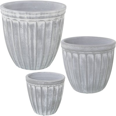Cache-pots en céramique, lot de 3 RECOLLECTION