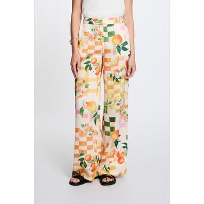 Pantalon large imprimé MORGAN