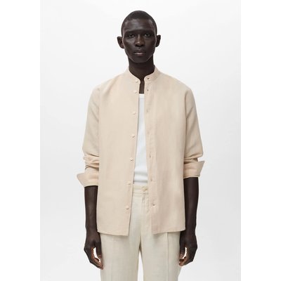 Chemise lin col mao MANGO MAN