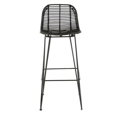 Chaise de bar en rotin  et pieds épingles métal Fresh ZAGO