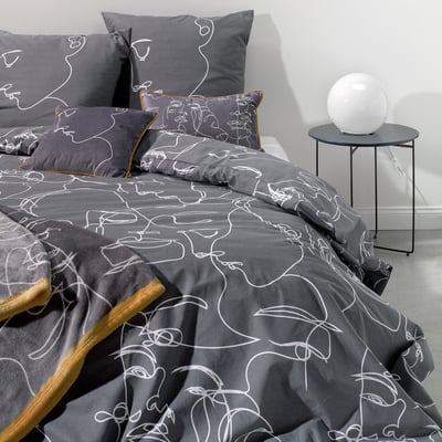 Parure housse de couette imprimée coton avec taie(s), Nymphea C DESIGN HOME TEXTILE