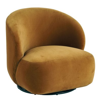 Fauteuil velours BLANC D’IVOIRE
