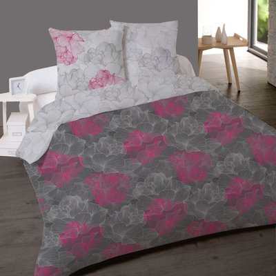 Housse de couette  FLEURS  100% coton DECORATIE
