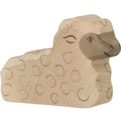 Figurine Agneau, allongé HOLZTIGER