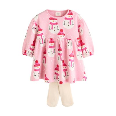 Robe en jersey de noël et collants bébé NEXT