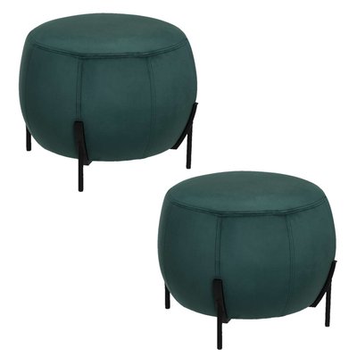2 Tabourets design velours Calabaza TOILINUX