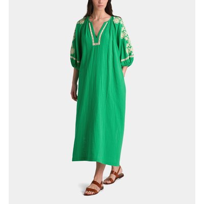 Robe Tunique Longue Acapulco Broderies Coton Bio GALERIES LAFAYETTE