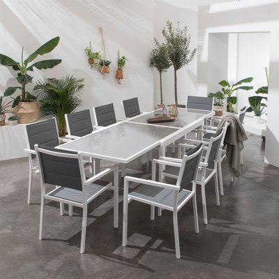 Salon de jardin, extensible, 10 pl, LAMPEDUSA HAPPY GARDEN