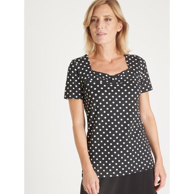 Tee shirt blanc a pois noir sales