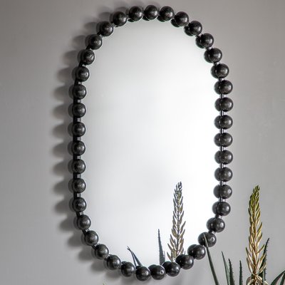 90cm Black Oval Mirror SO'HOME