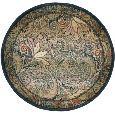 Tapis tissé à poils courts avec motif floral et bordure - Gabiro THEKO