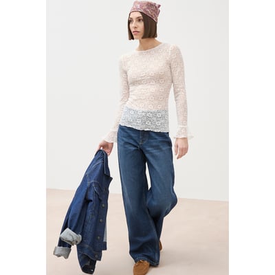 Jeans large taille haute BONOBO
