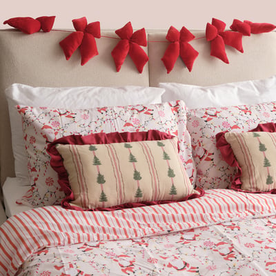 Wylder Spruce Stripes Christmas Cushion FURN.