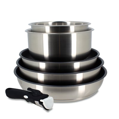 Batterie de cuisine 6 pièces en inox, IRIS MENASTYL