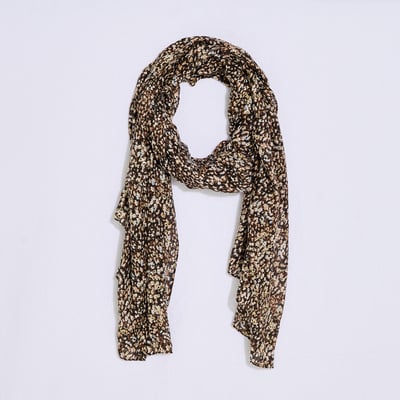Étole motif animal et fleurs GRAIN DE MALICE