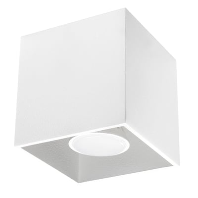 Plafonnier Aluminium Blanc GU10 1 Quad EDEN