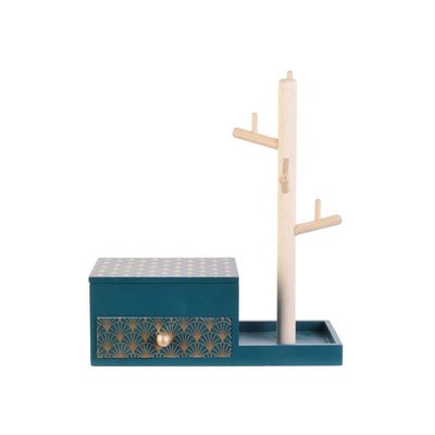 Porte bijoux arbre et rangement tiroir Gold CMP