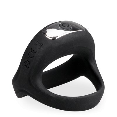 Anneau pénis ring vibrant pénis et testicules Righteous - Cockring penien pour homme et couple - Noir LOVE AND VIBES