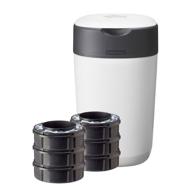 Kit Poubelle à couches Twist et Click 6 recharges TOMMEE TIPPEE