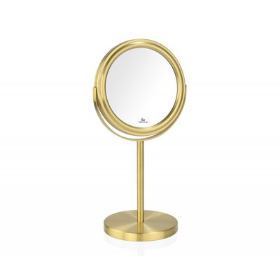 Miroir Grossissant (x5) Double Face en Métal Doré WADIGA