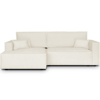 Canapé d'angle à gauche convertible 3 places en tissu chenille - ASTI HOMIFAB