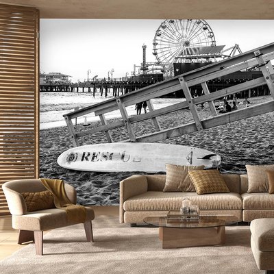 Papier peint noir California n&b HEXOA