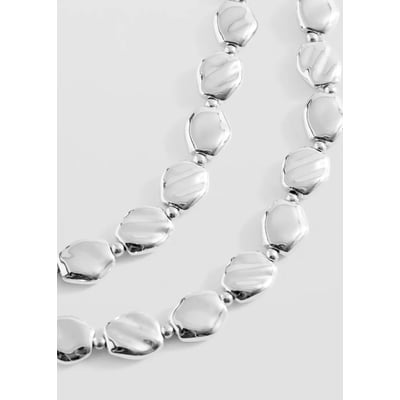 Collier combiné avec perles métalliques MANGO TEEN
