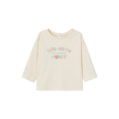 T-shirt à message en coton bio VERTBAUDET