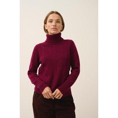 Pull Col Roulé Bordeaux Estelle JUST CASHMERE