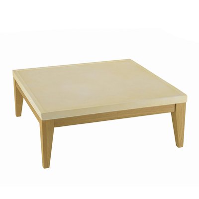 Table basse carrée en béton et chêne 80 cm BRASILIA PIER IMPORT