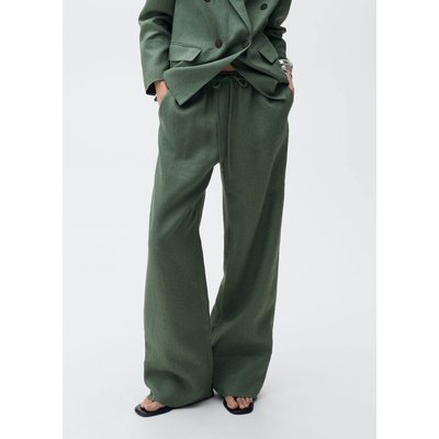 Pantalon droit lin MANGO