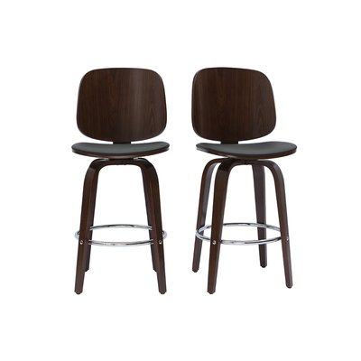 Tabourets de bar design pivotants H66 cm (lot de 2) BECK MILIBOO