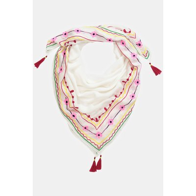 Écharpe, broderie, fleurs, pompons ULLA POPKEN