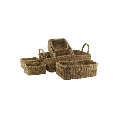 Ensemble de corbeilles de rangement en jonc (Lot de 7) AUBRY GASPARD
