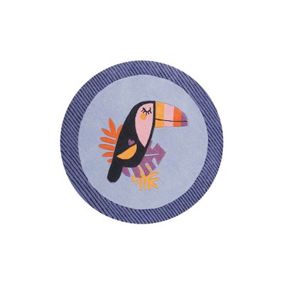 Tapis rond enfant motif toucan , E-TOUCAN ESPRIT