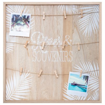 Porte photos corde effet bois Ethnique - Rêves ATMOSPHERA