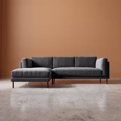 Munich Easy Velvet Corner Chaise Sofa SWOON