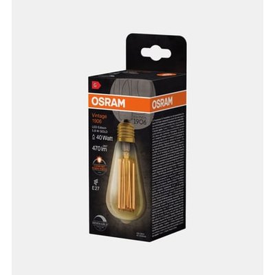 Ampoule Led Edition 1906 Edison Clair Filament Or Fin Variable - 40w - 470lm - E27 - Blanc Chaud OSRAM