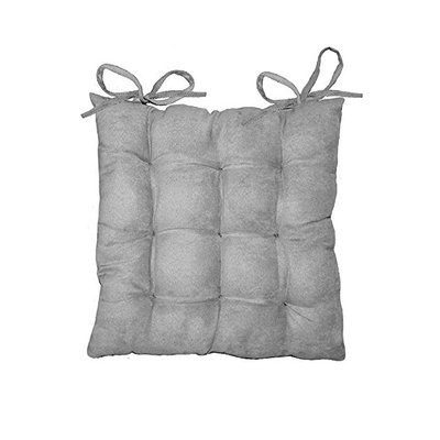 Assise matelassée Suede Uni Suedine Gris clair DOUCEUR D'INTÉRIEUR