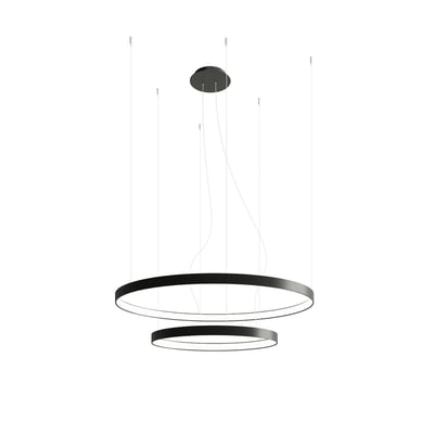 Lustre Aluminium Noir LED 2 Rio EDEN