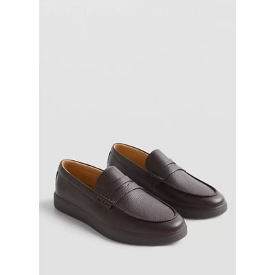 Mocassins cuir détail en forme de masque MANGO MAN