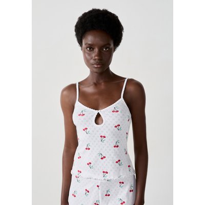 Débardeur en coton en pointelle imprimé cerises CHERRY ETAM