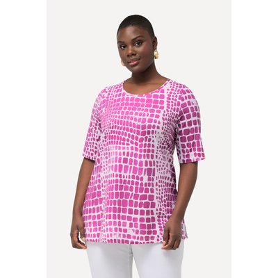 T-shirt en coton Pima à col rond et manches ULLA POPKEN