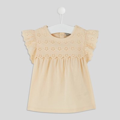 Blouse broderies anglaises en coton BIO BOUT'CHOU