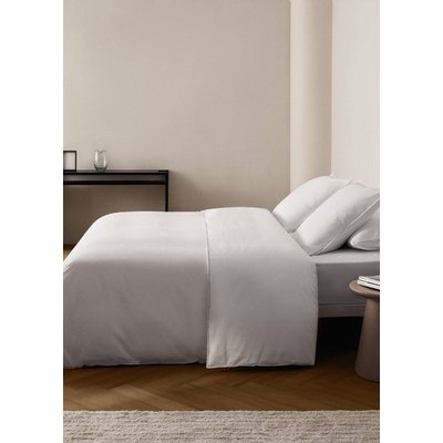 Housse de couette en coton percale lavé avec surpiqûre zigzag pour lit 180/200 cm MANGO HOME