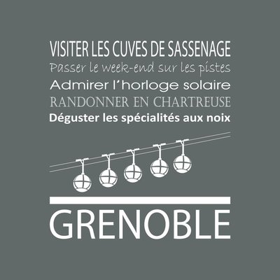 Tableau Mural Grenoble ILLUSTRATION CEANOTHE