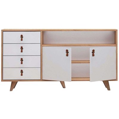 Buffet 2 portes 4 tiroirs en aggloméré Lavina HANAH HOME