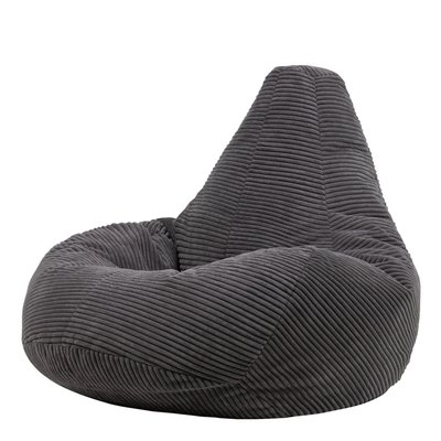 Pouf à dossier incliné velours côtelé Oeko-Tex® - DALTON ICON