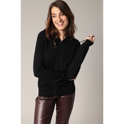 Gilet à capuche en maille fine avec finitions brillantes NOREEN DEELUXE
